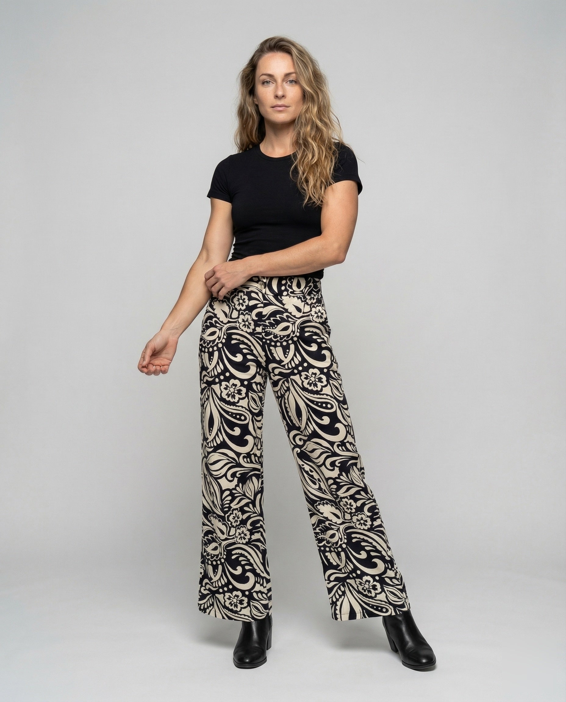Damen Culottehose Viskose Weites Bein - Norvielle