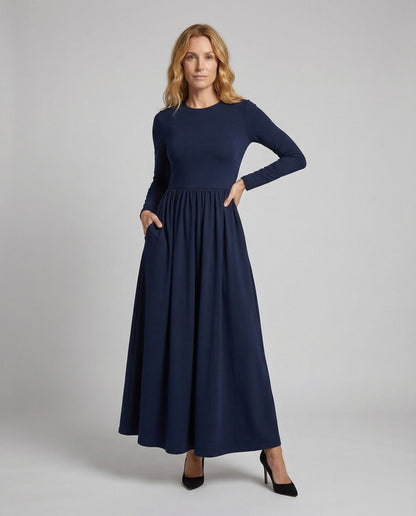 Damen Abendkleid Tailliert Voluminöser Faltenrock - Norvielle