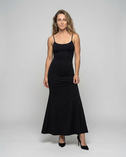 Damen Maxikleid Trompeten-Saum Spaghettiträger Elegantes Design - Norvielle
