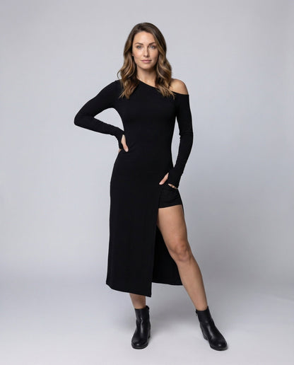 Damen Maxikleid Ballettstil Beinschlitz - Norvielle