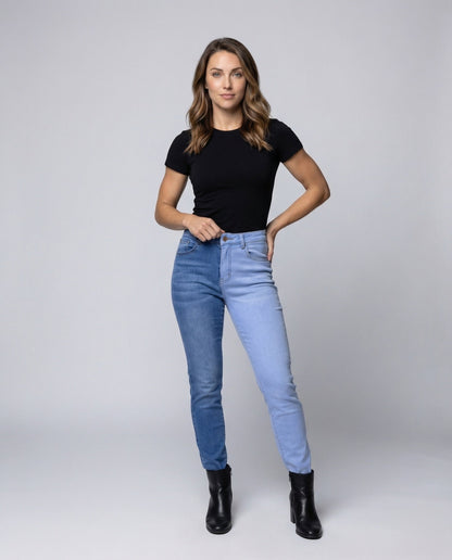 Damen Hochgeschnittene Skinny Jeans - Norvielle