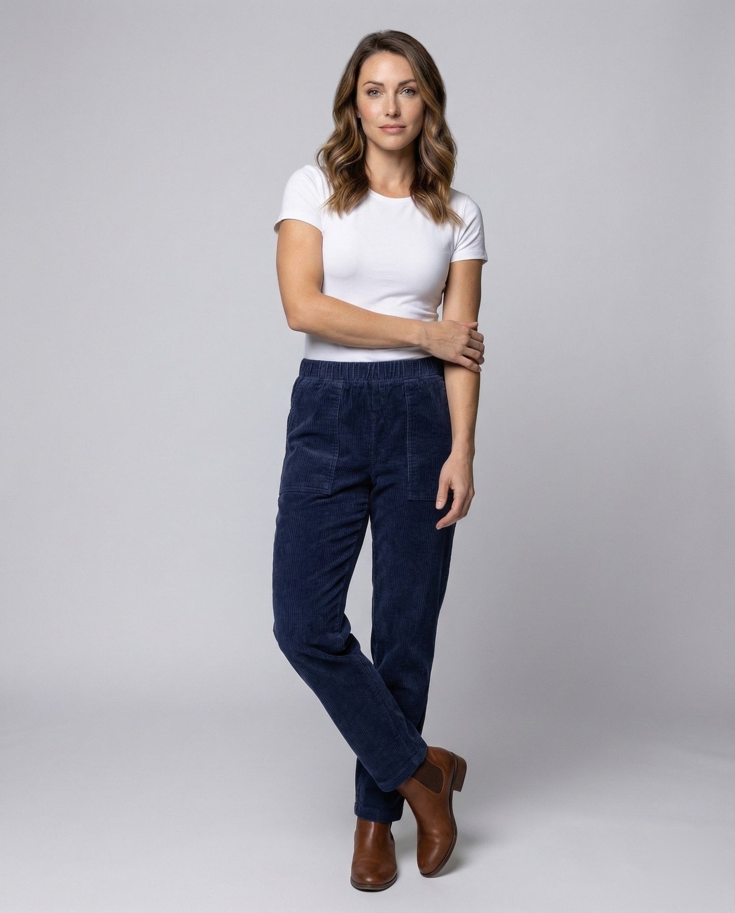 Damen Freizeithose Hochgeschnittene Beintaschen - Norvielle