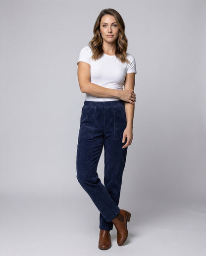 Damen Freizeithose Hochgeschnittene Beintaschen - Norvielle