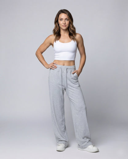 Damen Hochgeschnittene Jerseyhose Schwarz - Norvielle