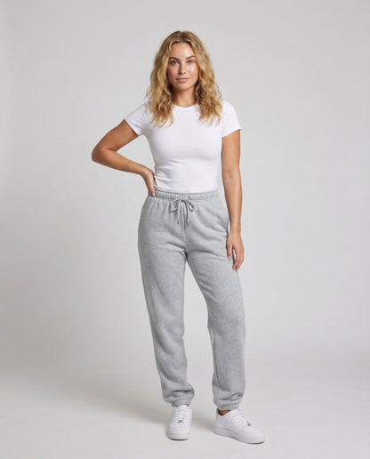 Damen Weite Jerseyhose Hochgeschnitten Schwarz - Norvielle