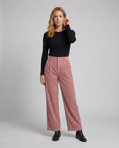 Damen hochtaillierte Feincordhose - Norvielle