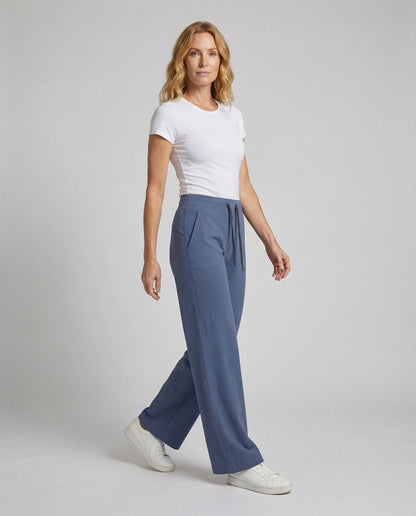 Damen Jersey Palazzohose Hochtailliert - Norvielle