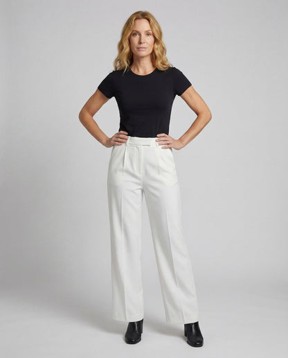 Damen Hochtaillierte Palazzohose Elegant - Norvielle