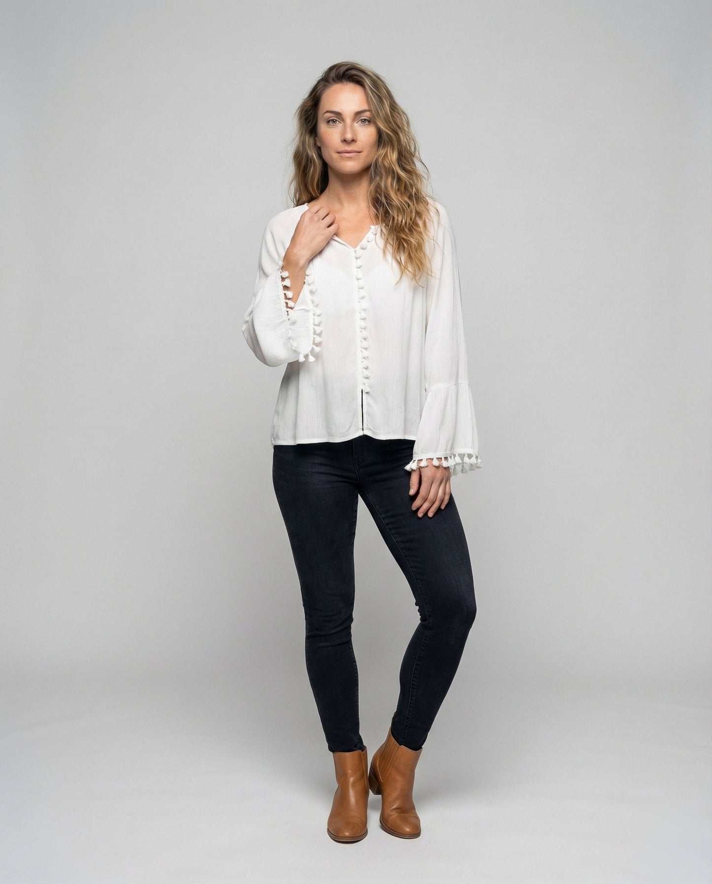 Damen Volantbluse Lässig Blumenmuster - Norvielle