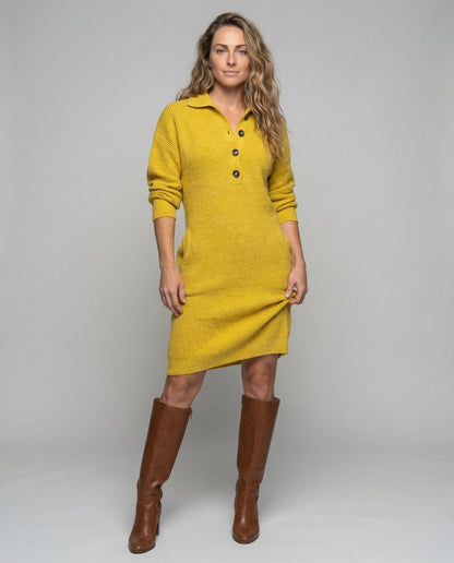 Damen Strick-Midikleid Lässig - Norvielle