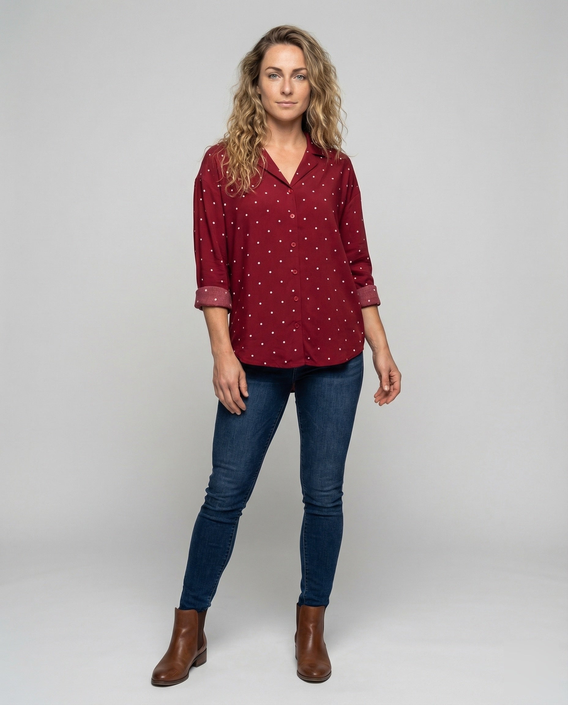 Damen Hemdblusen-Oberteil Leicht Blusenstyle - Norvielle