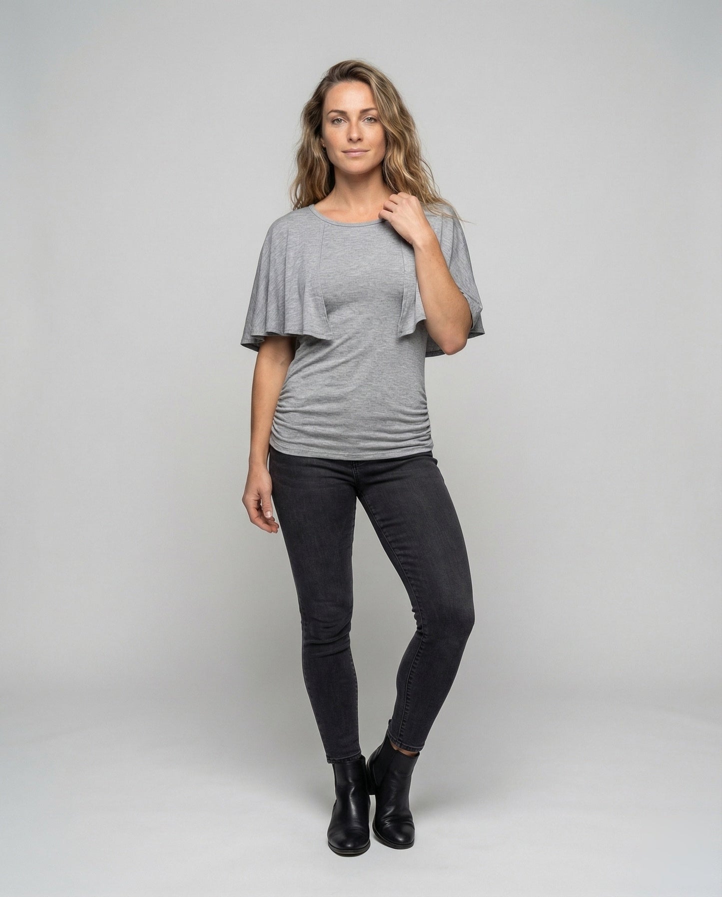 Damen Jersey Cape Oberteil Leicht - Norvielle