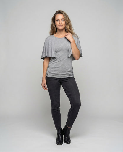 Damen Jersey Cape Oberteil Leicht - Norvielle