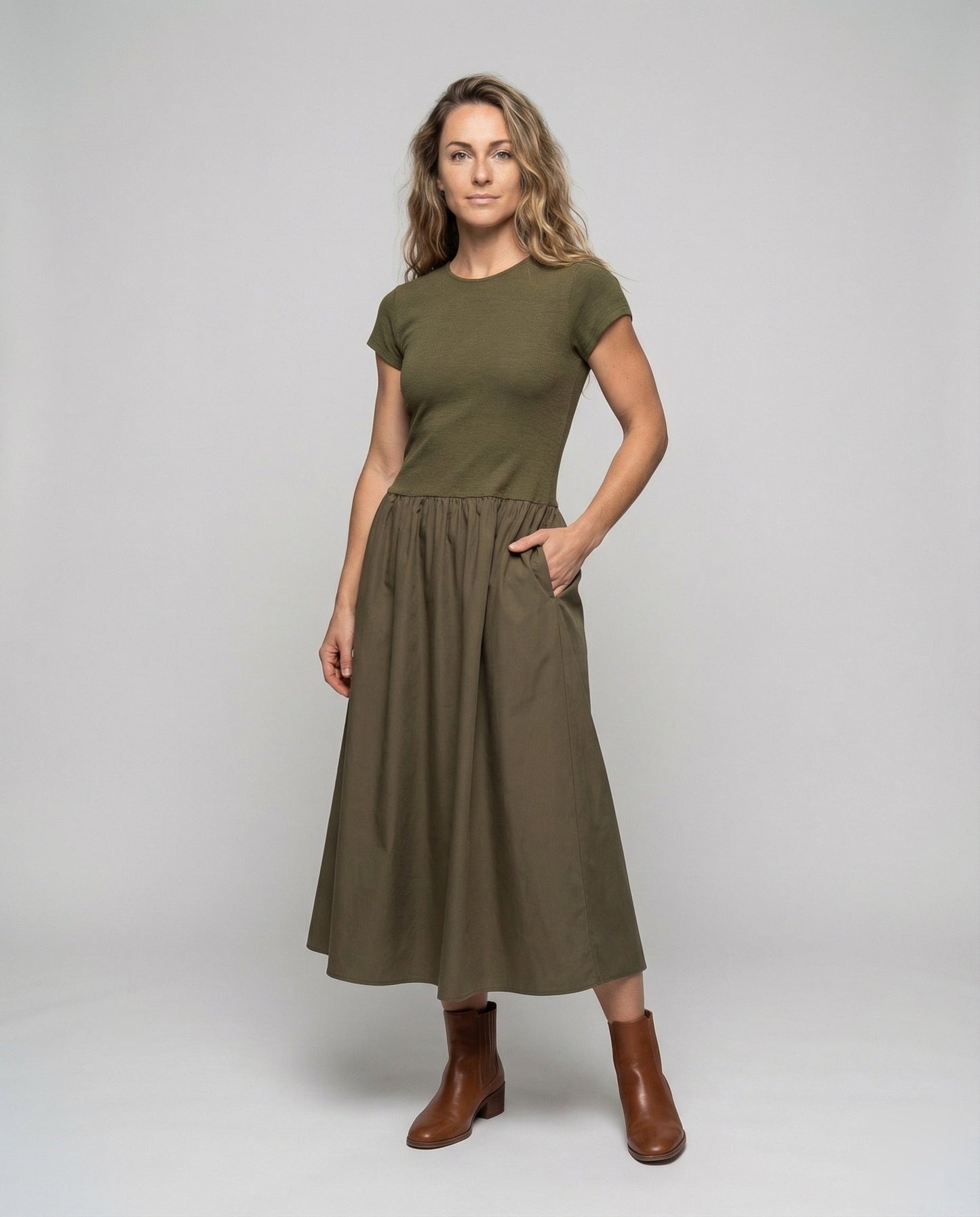 Damen Maxikleid Tellerrock Leicht Sommerkleid - Norvielle
