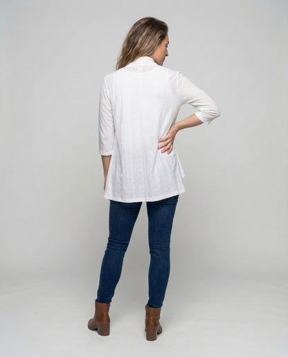 Damen Leichtgewicht Tunikajacke mit Lochstickerei