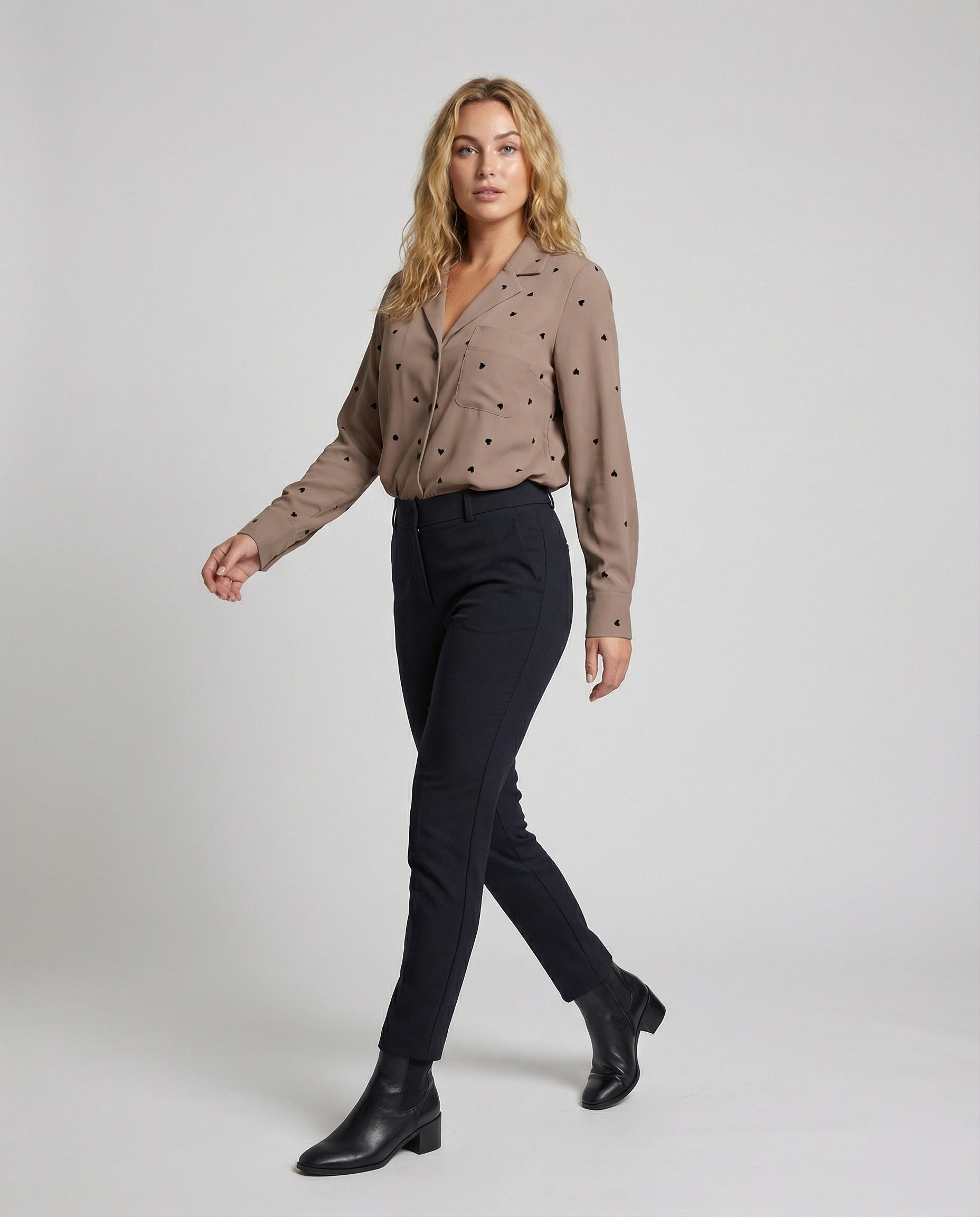 Damen Bluse Viskose Leicht Blau - Norvielle