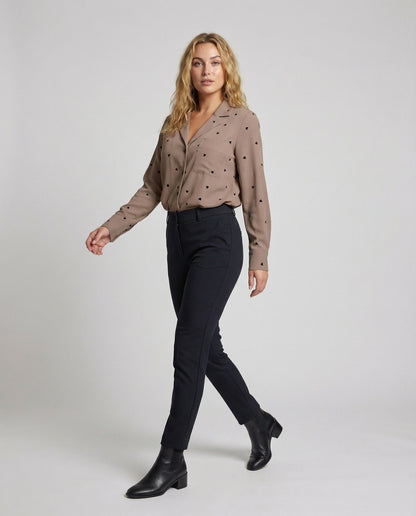 Damen Bluse Viskose Leicht Blau - Norvielle