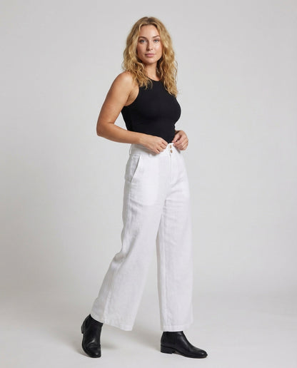 Damen Hemdbluse Kentkragen Weiß - Norvielle