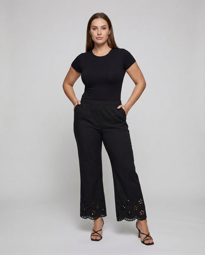 Damen Spitzenbluse Boho-Stil Stehkragen Puffärmel Weiß - Norvielle
