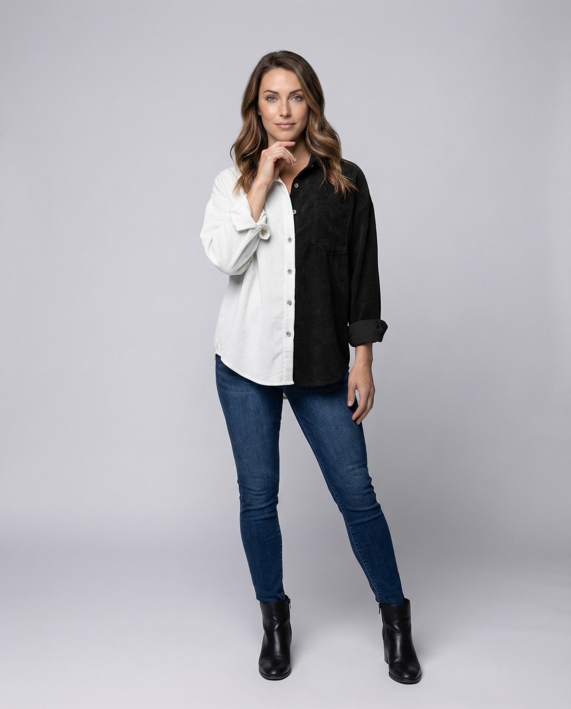 Damen Bluse Volant Ärmel Knotenfront - Norvielle