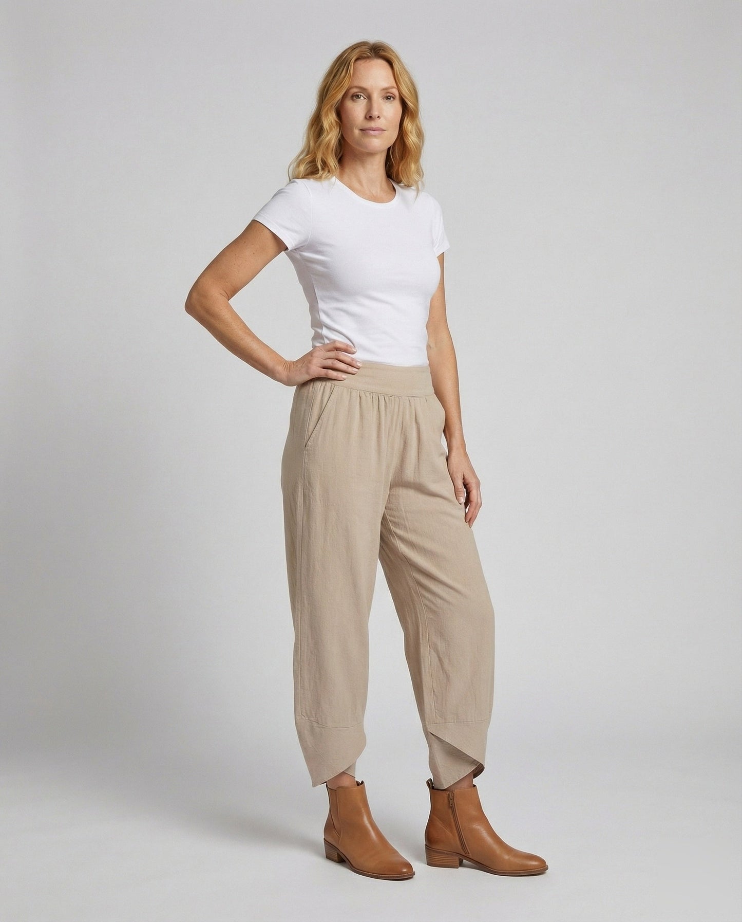 Damen Relaxhose Weite Passform Tulpen-Saum - Norvielle