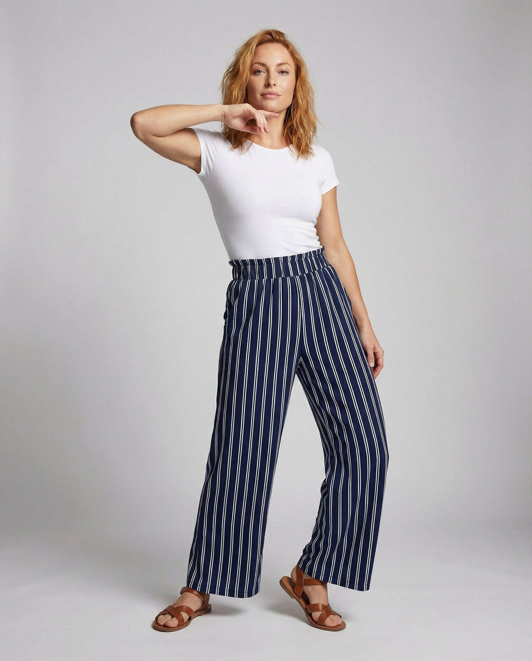 Damen Sport-Loungehose Kontraststreifen Baumwolle Schwarz - Norvielle