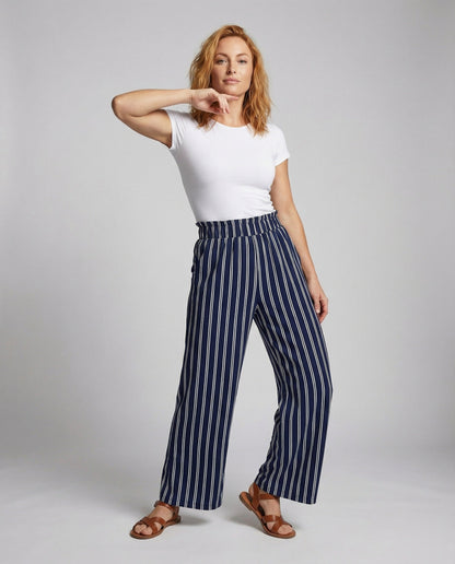 Damen Sport-Loungehose Kontraststreifen Baumwolle Schwarz - Norvielle