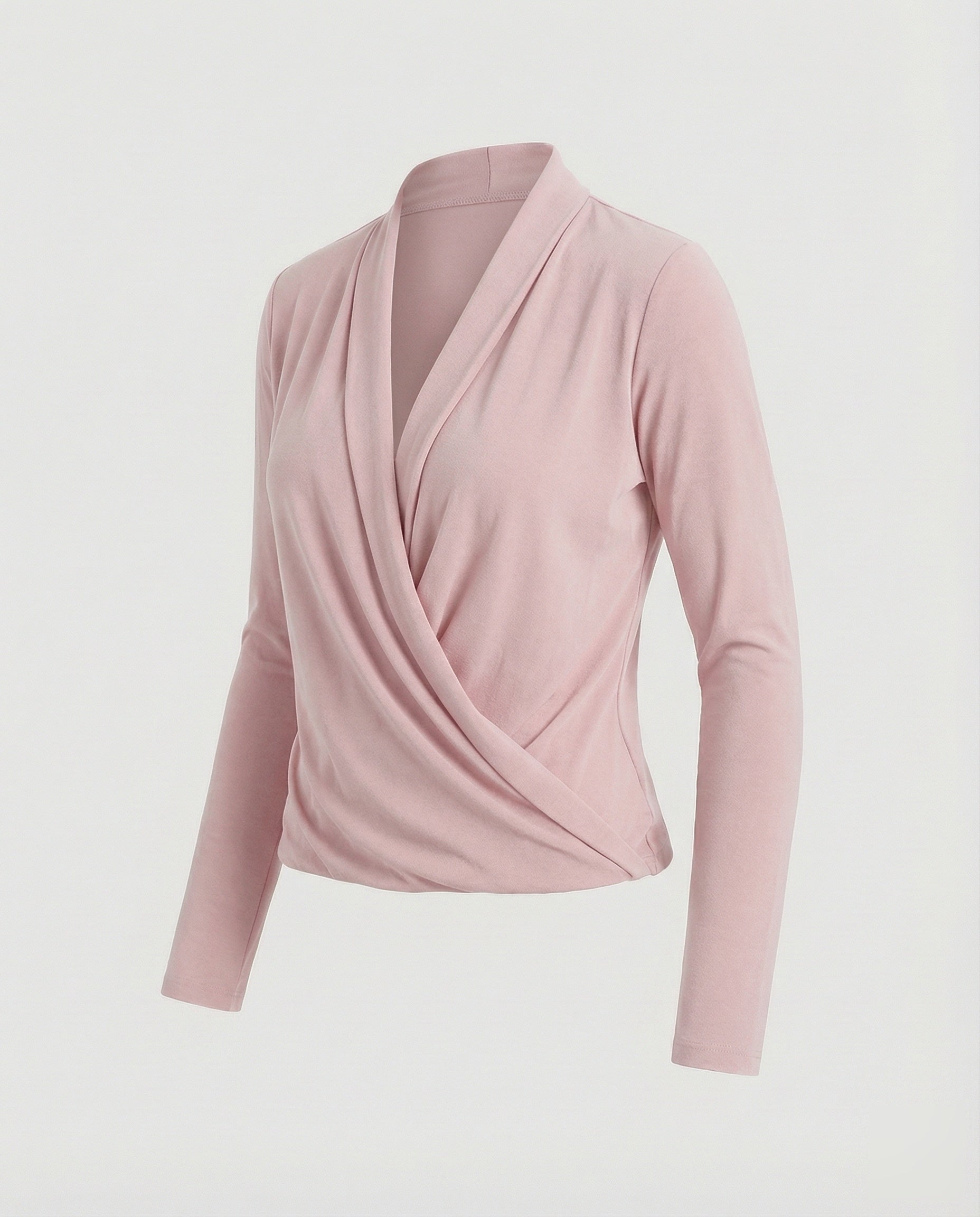 Damen Wickelbluse Wasserfalldrapierung - Norvielle