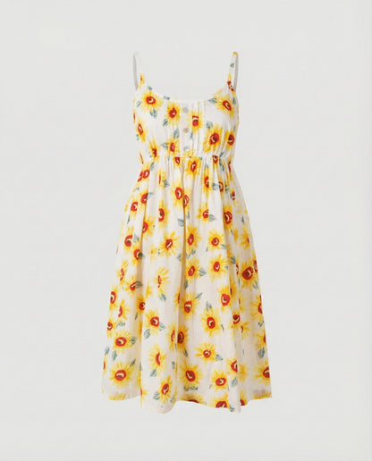 Damen Minikleid Blumenmuster Floral