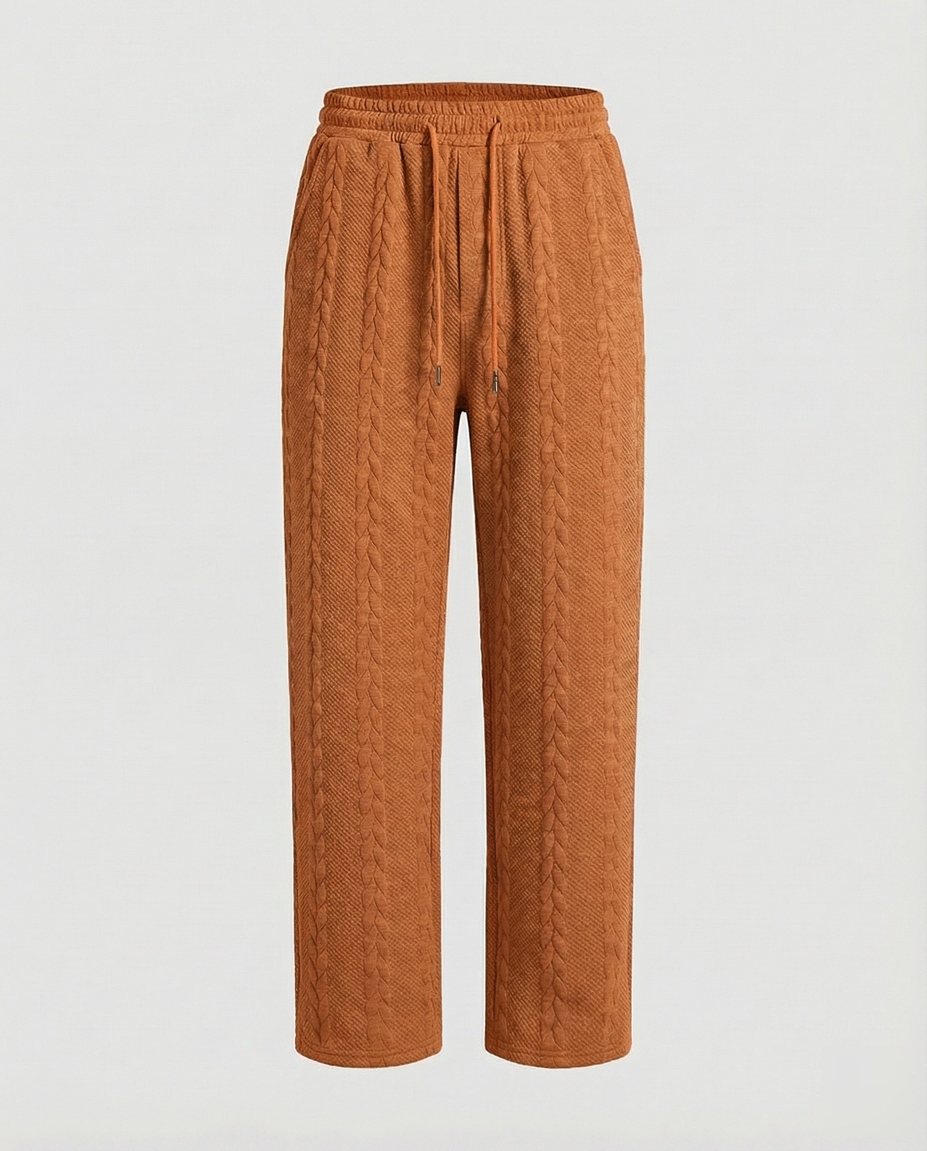 Damen Zopfstrick Loungehose Tunnelzug Grau - Norvielle