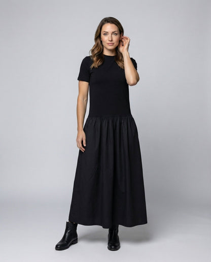 Damen Zweiteiliges T-Shirt Maxikleid - Norvielle