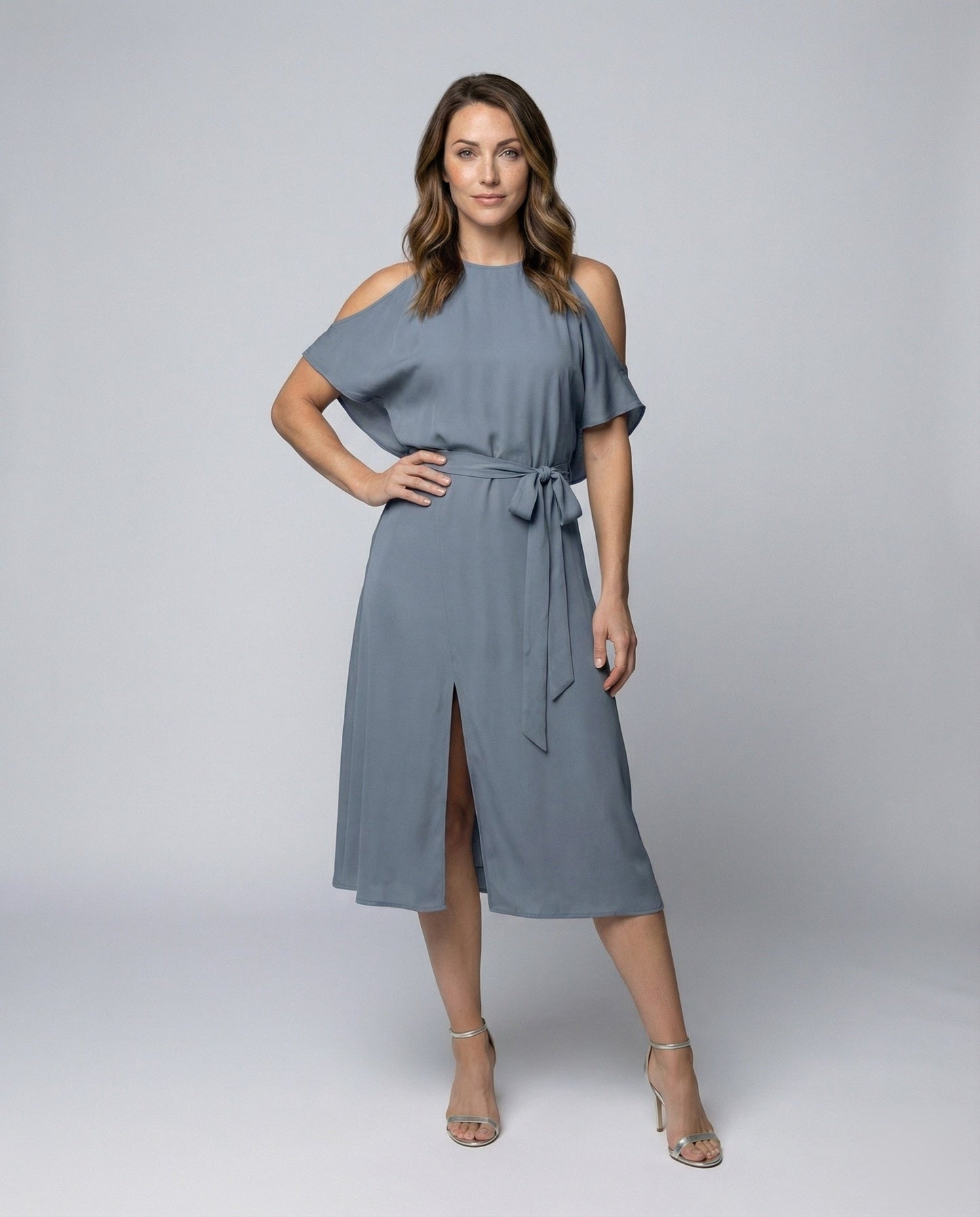 Damen Midikleid 2-teilig mit Cape - Norvielle