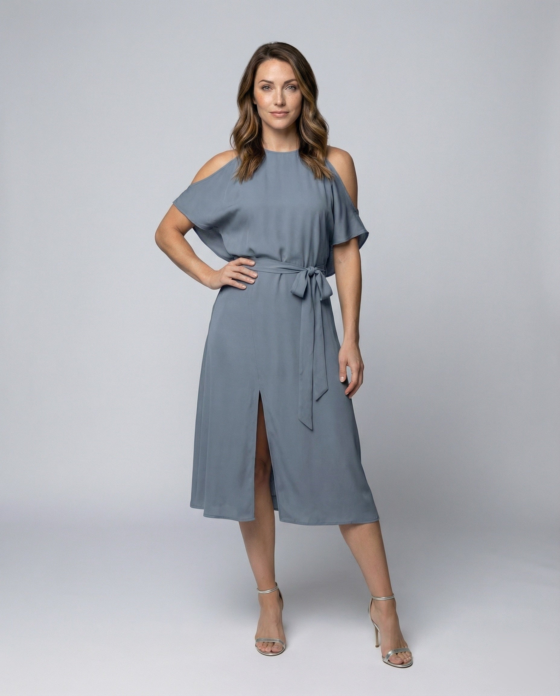 Damen Midikleid 2-teilig mit Cape - Norvielle