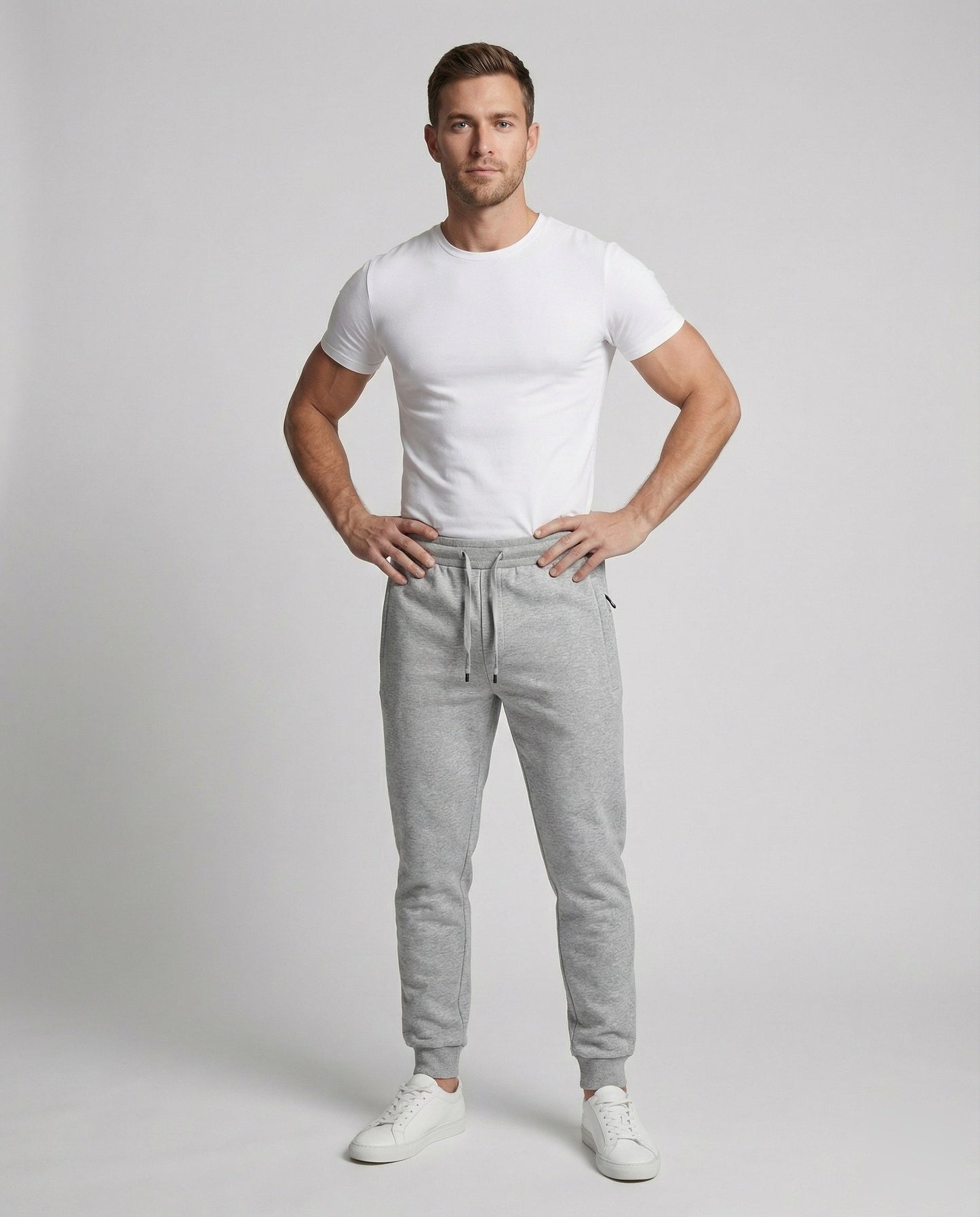 Herren Sweathose Reißverschluss Urban Schwarz - Norvielle