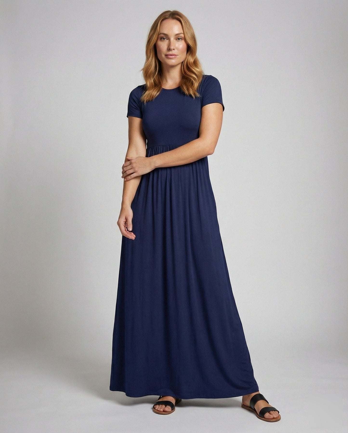 Damen Maxikleid Jersey Bequem - Norvielle