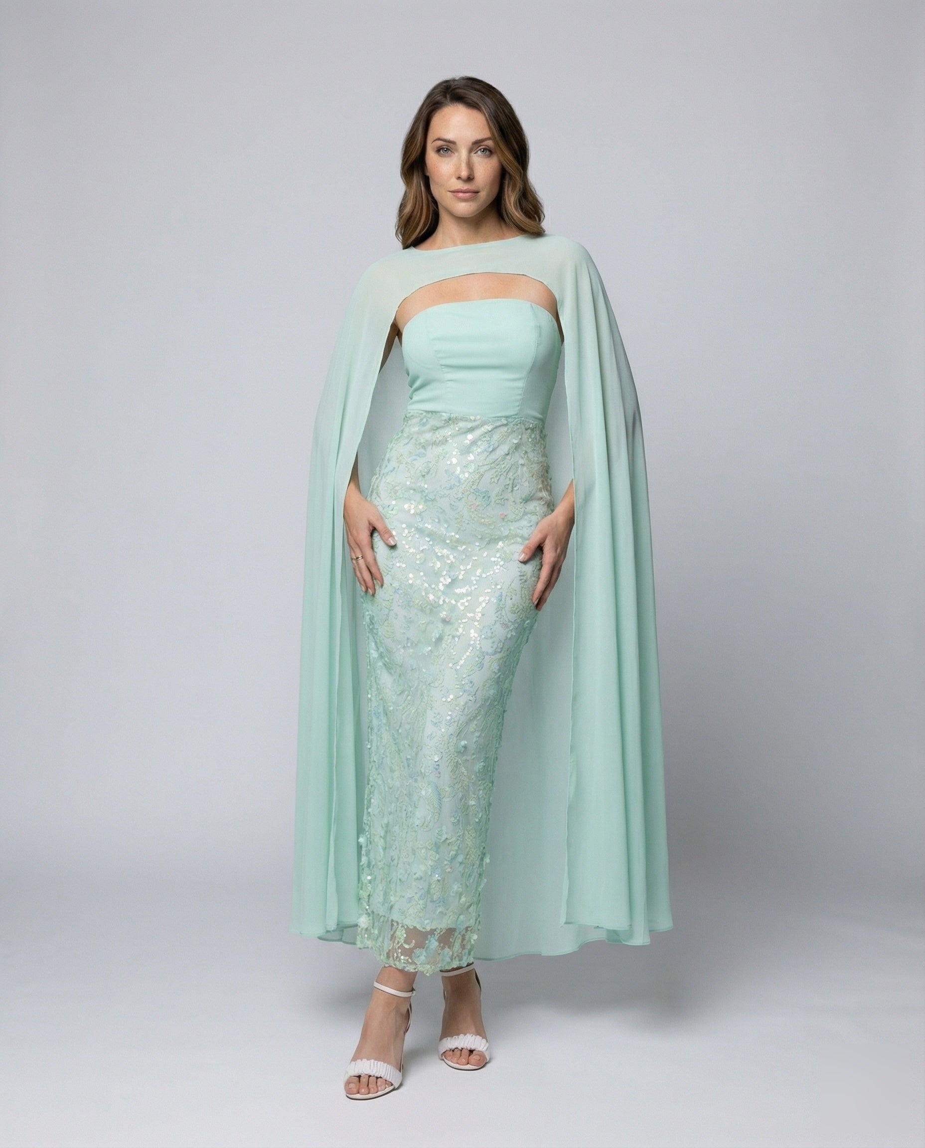 Damen Abendkleid Cape-Stil Bleistiftrock - Norvielle