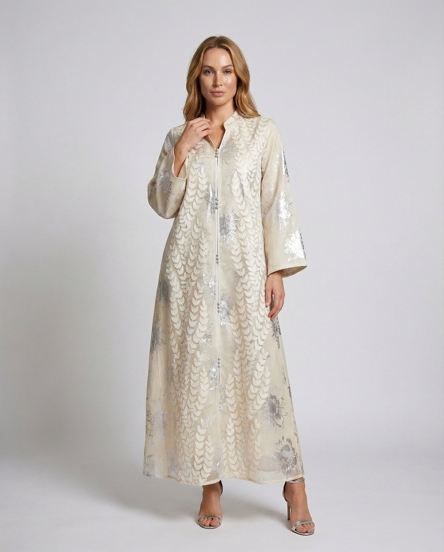Damen Kaftan-Mantel Jacquard Elegantes Design - Norvielle