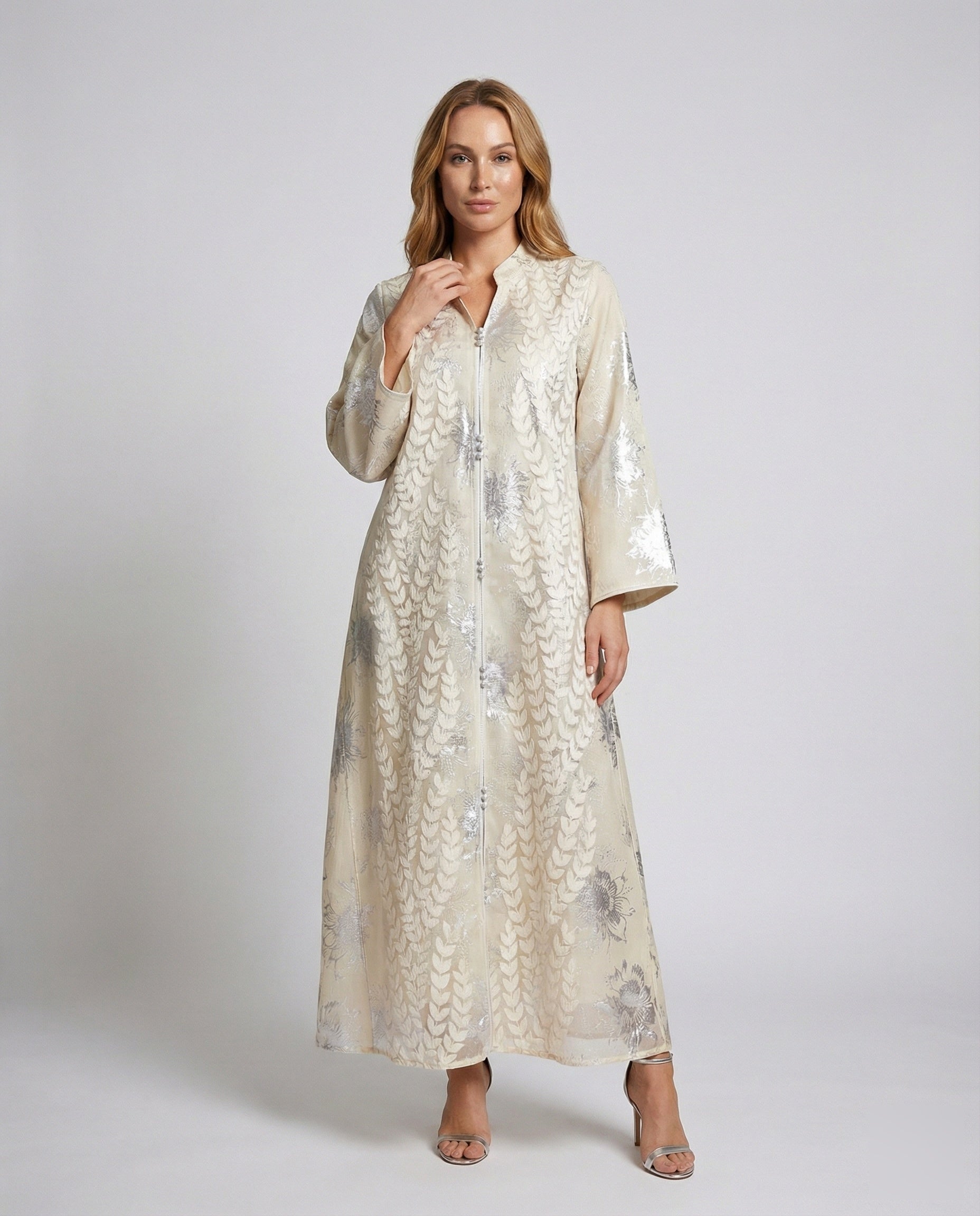 Damen Kaftan-Mantel Jacquard Elegantes Design - Norvielle
