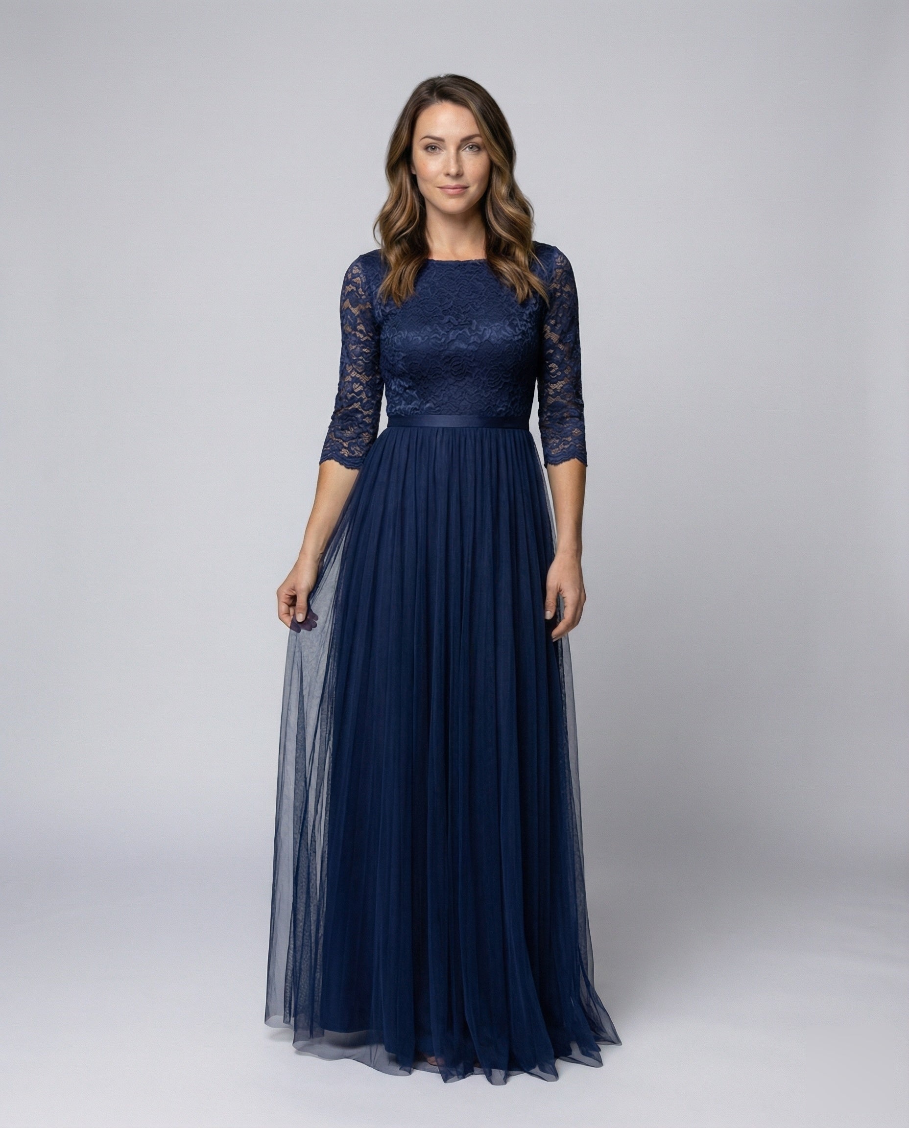 Damen Abendkleid Bodenlang Tüllrock - Norvielle