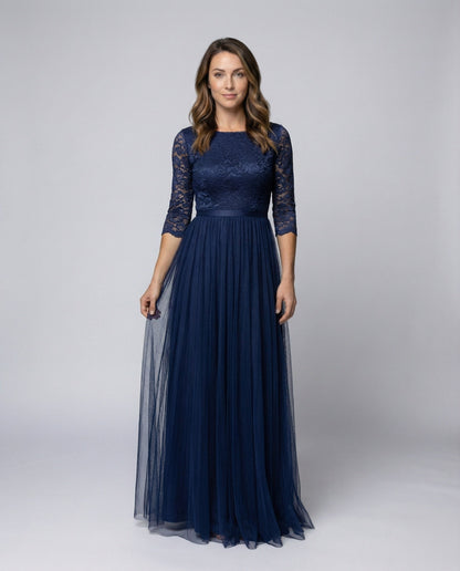 Damen Abendkleid Bodenlang Tüllrock - Norvielle