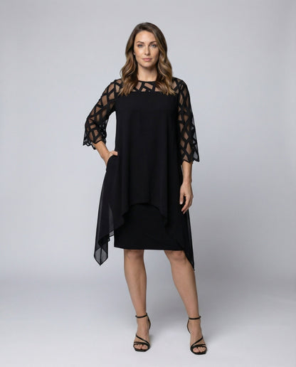 Damen Chiffon Überwurfkleid Geometrisches Muster - Norvielle