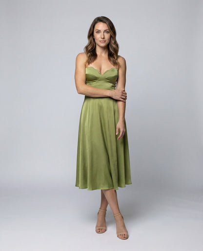 Damen Trägerloses Cocktailkleid Tellerform - Norvielle