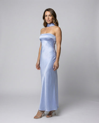 Damen Trägerloses Abendkleid Schrägschnitt - Norvielle