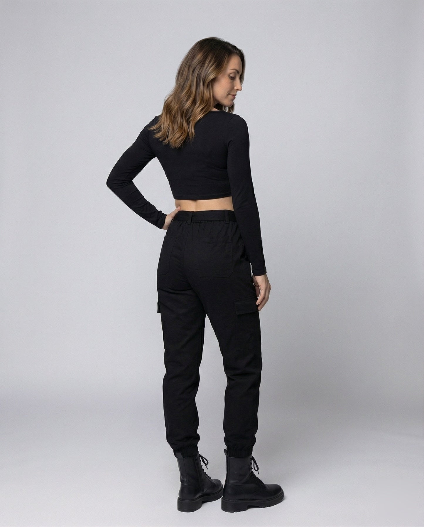 Damen Crop- Figurbetont Quadratischer Ausschnitt