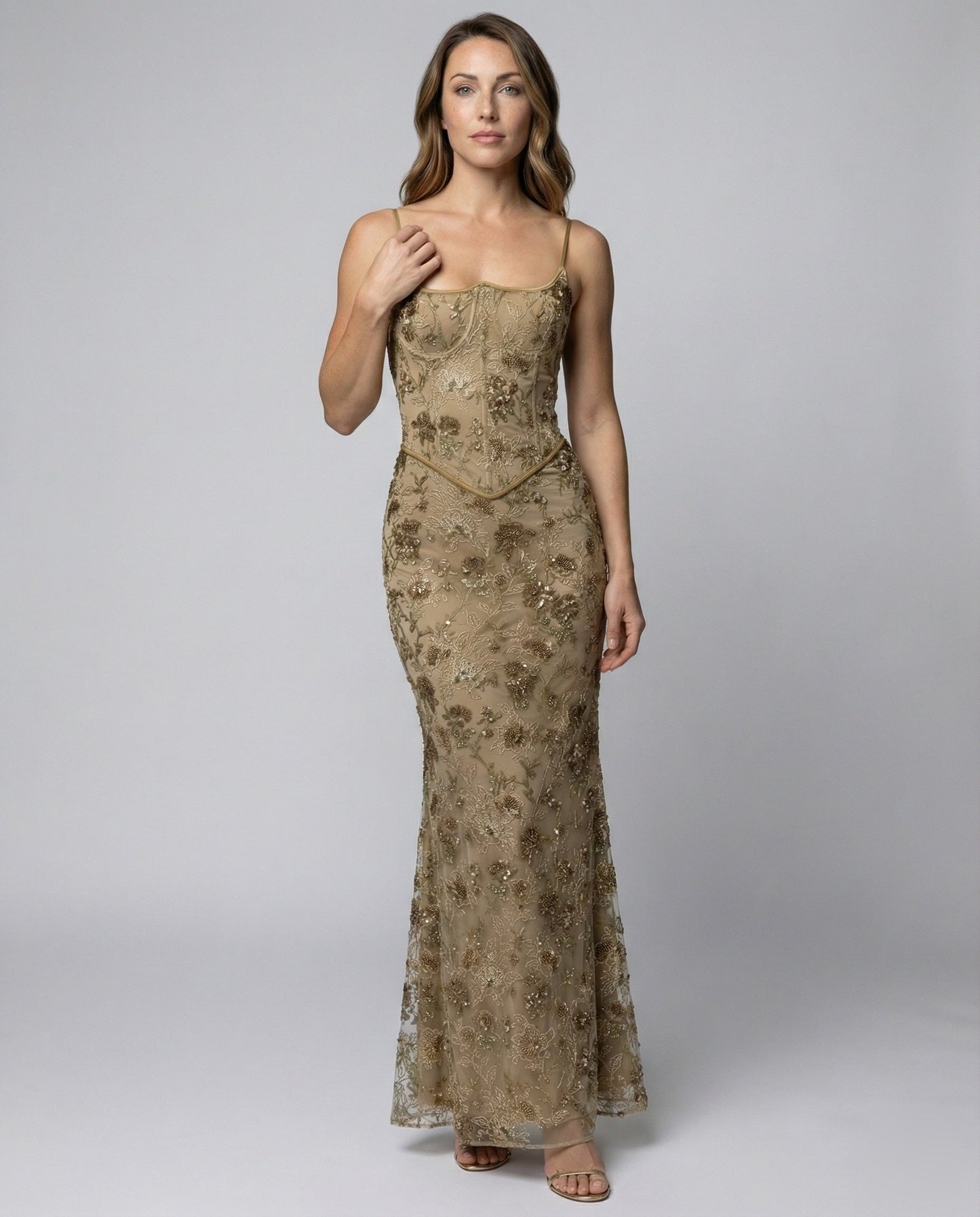 Damen Abendkleid Tüll Figurbetont Schwarz - Norvielle