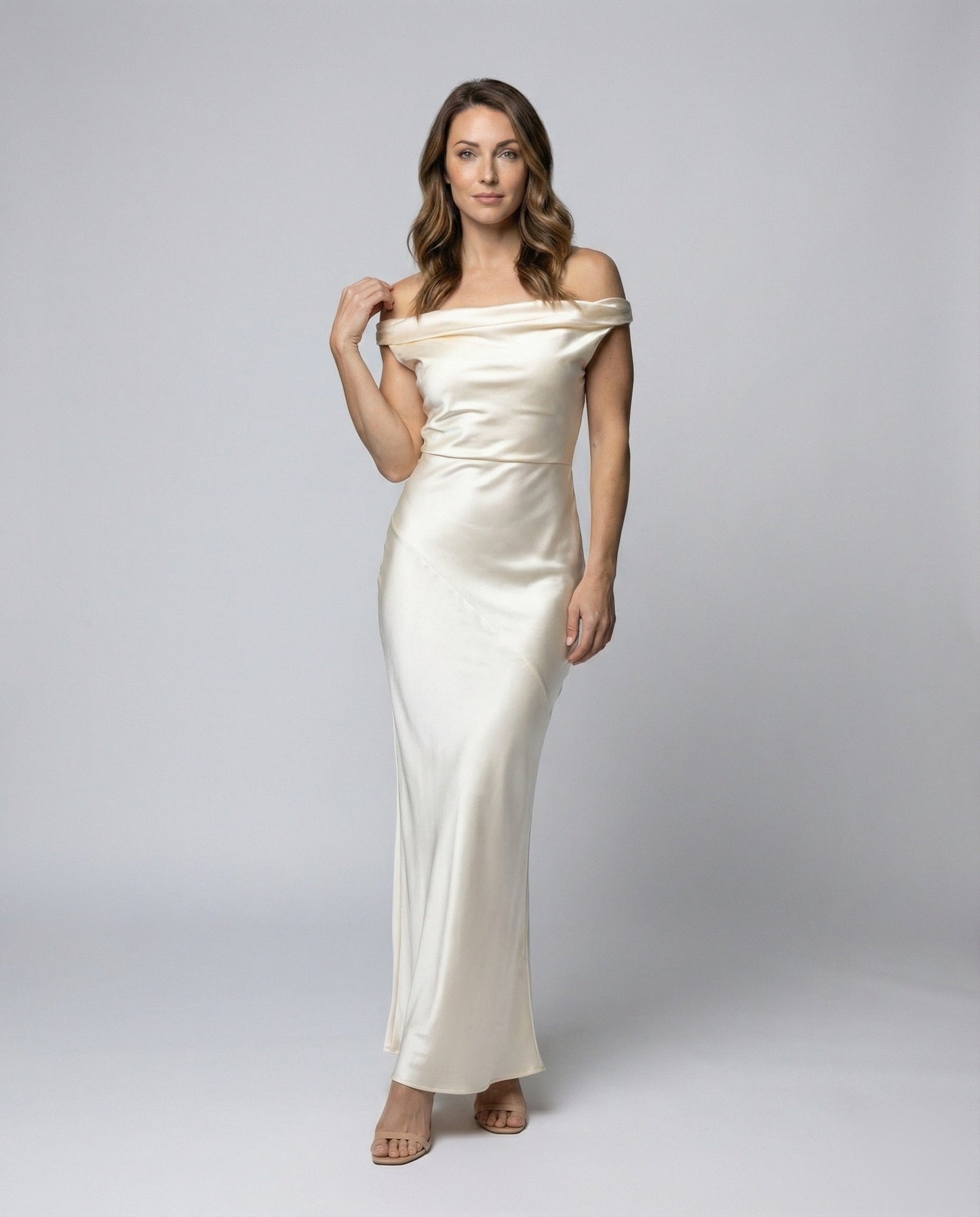 Damen Abendkleid Fließend Wasserfall-Ausschnitt - Norvielle