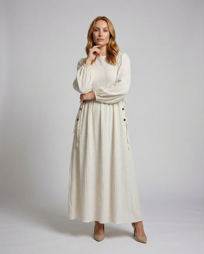Damen Maxikleid Fließend Crinkle-Optik - Norvielle