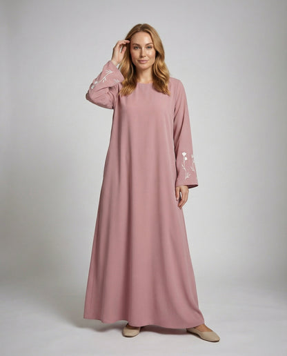 Damen Maxikleid Fließend Bestickte Glockenärmel - Norvielle