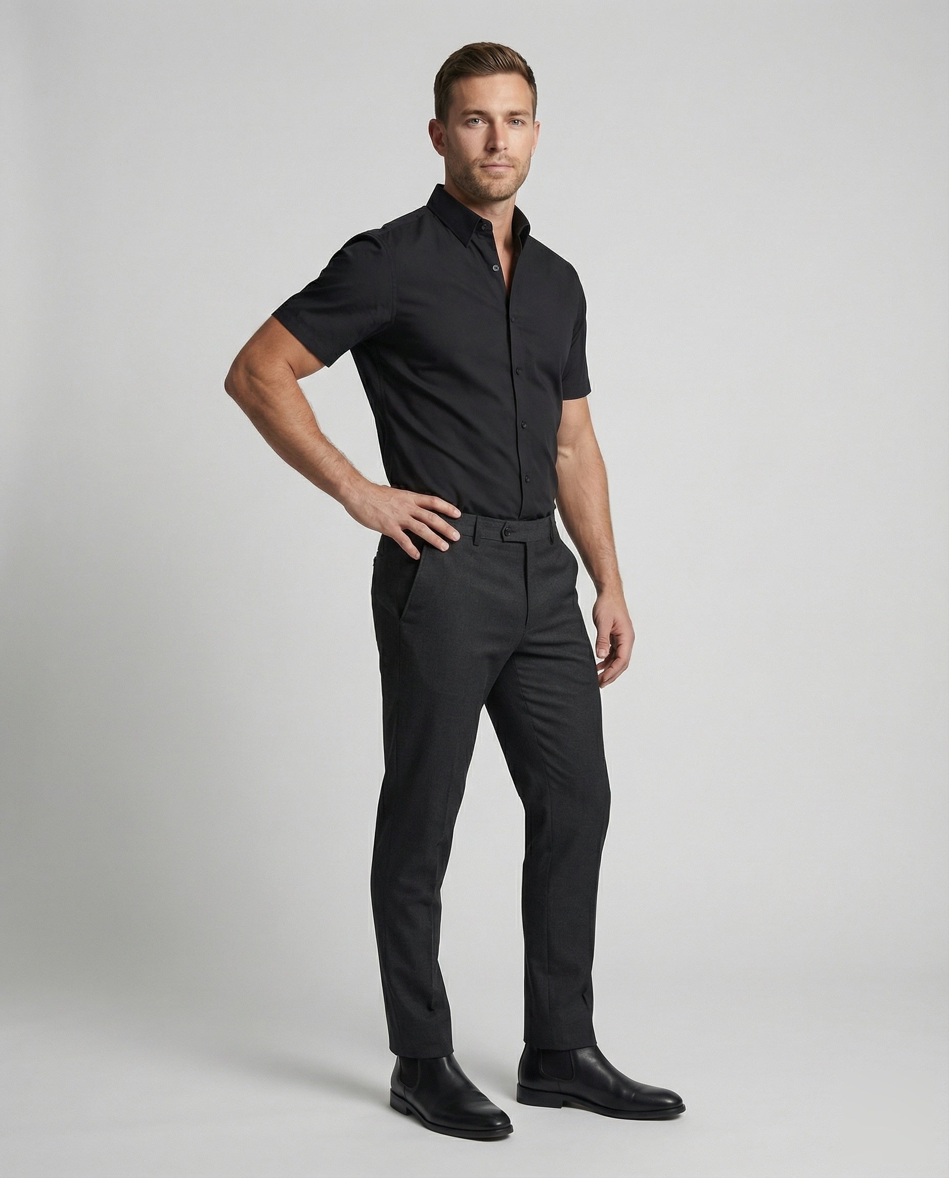 Herren Slimfit Kurzarmhemd - Norvielle