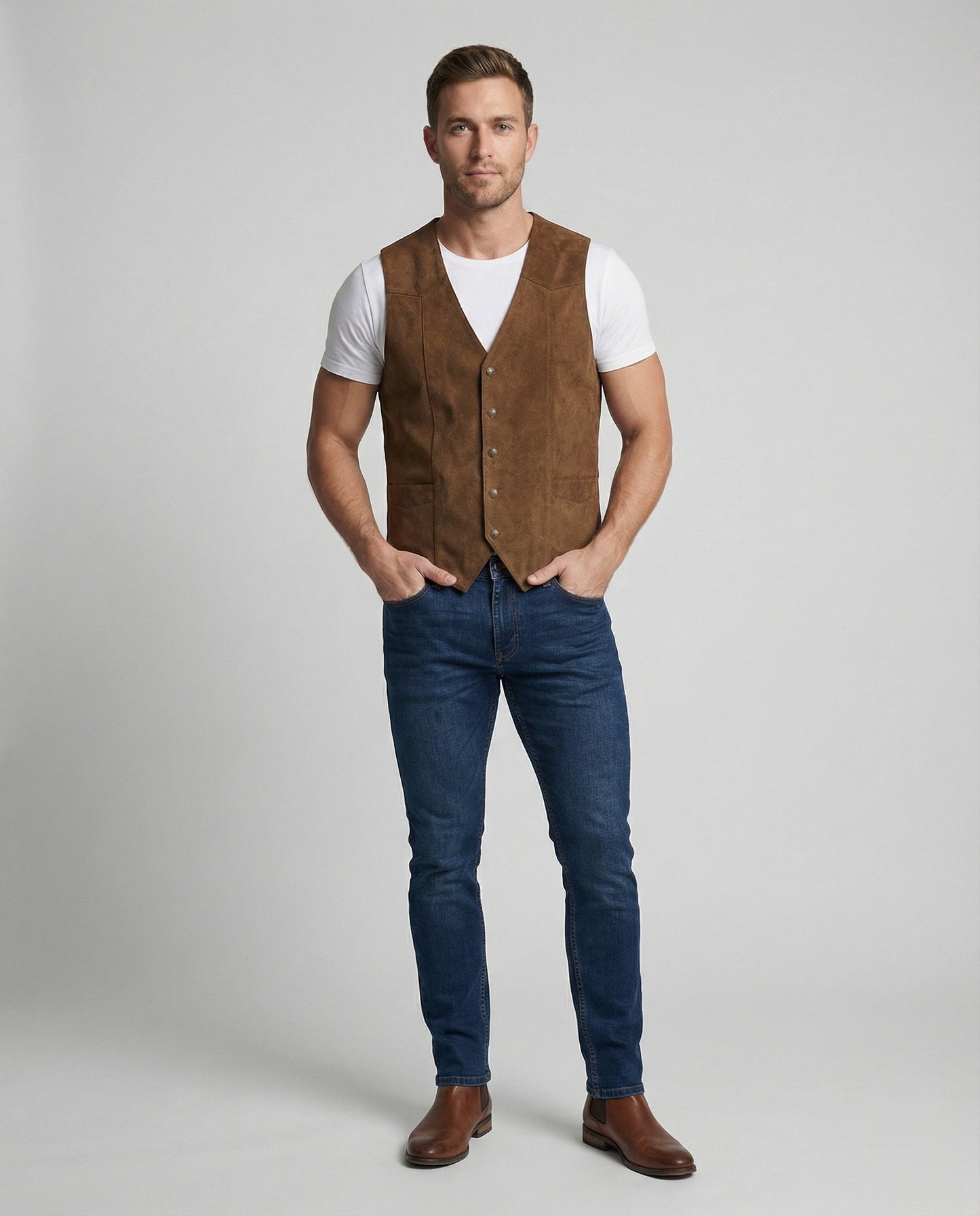 Herren Veloursweste Rustikal - Norvielle